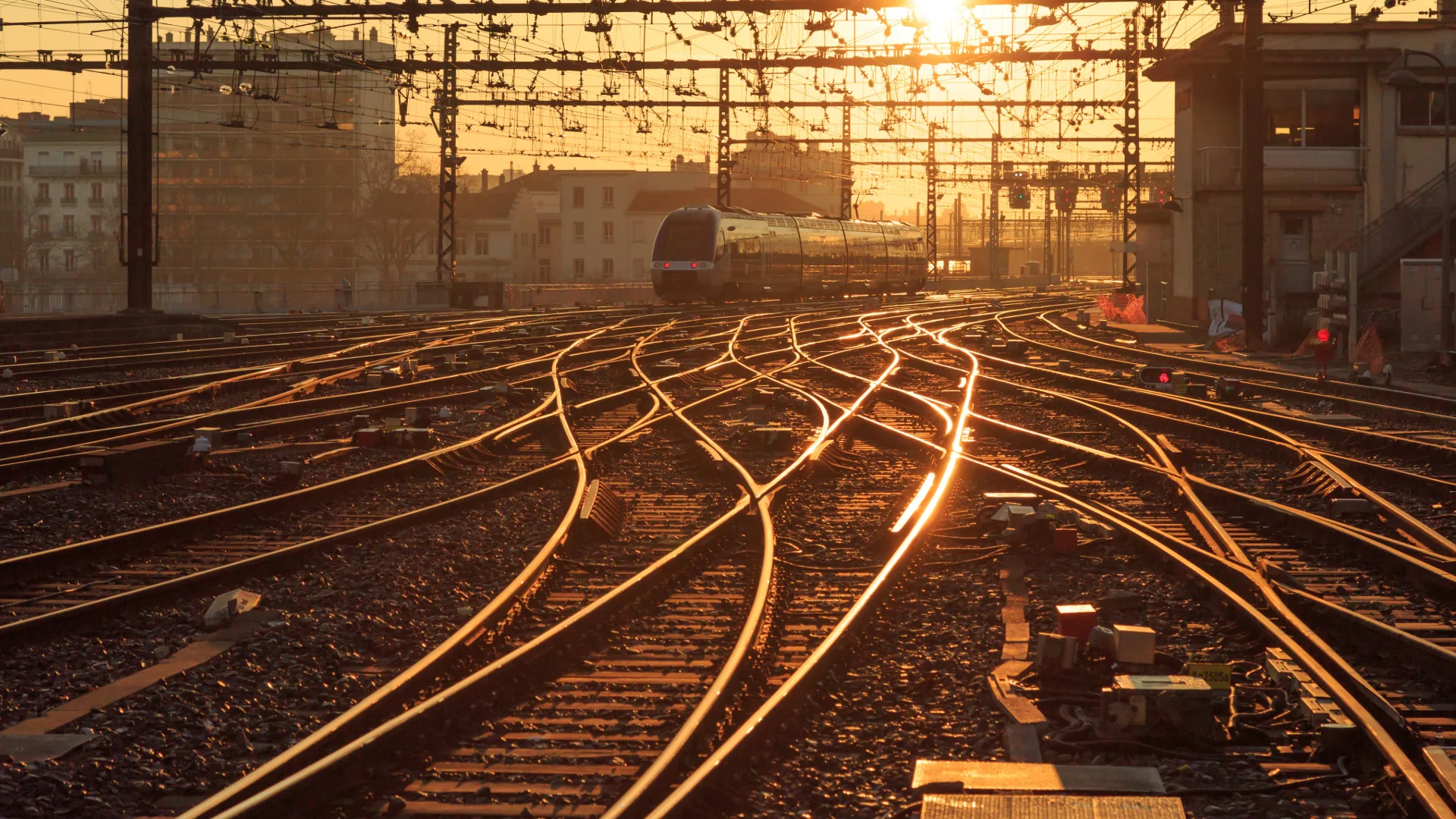 Voies ferrées représentant le réseau ferroviaire